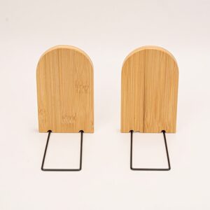 TEMU Easy Detachable Wooden Bookends, Non-slip Bookends For Bookshelves, Heavy-duty Bookends, For Books/cds