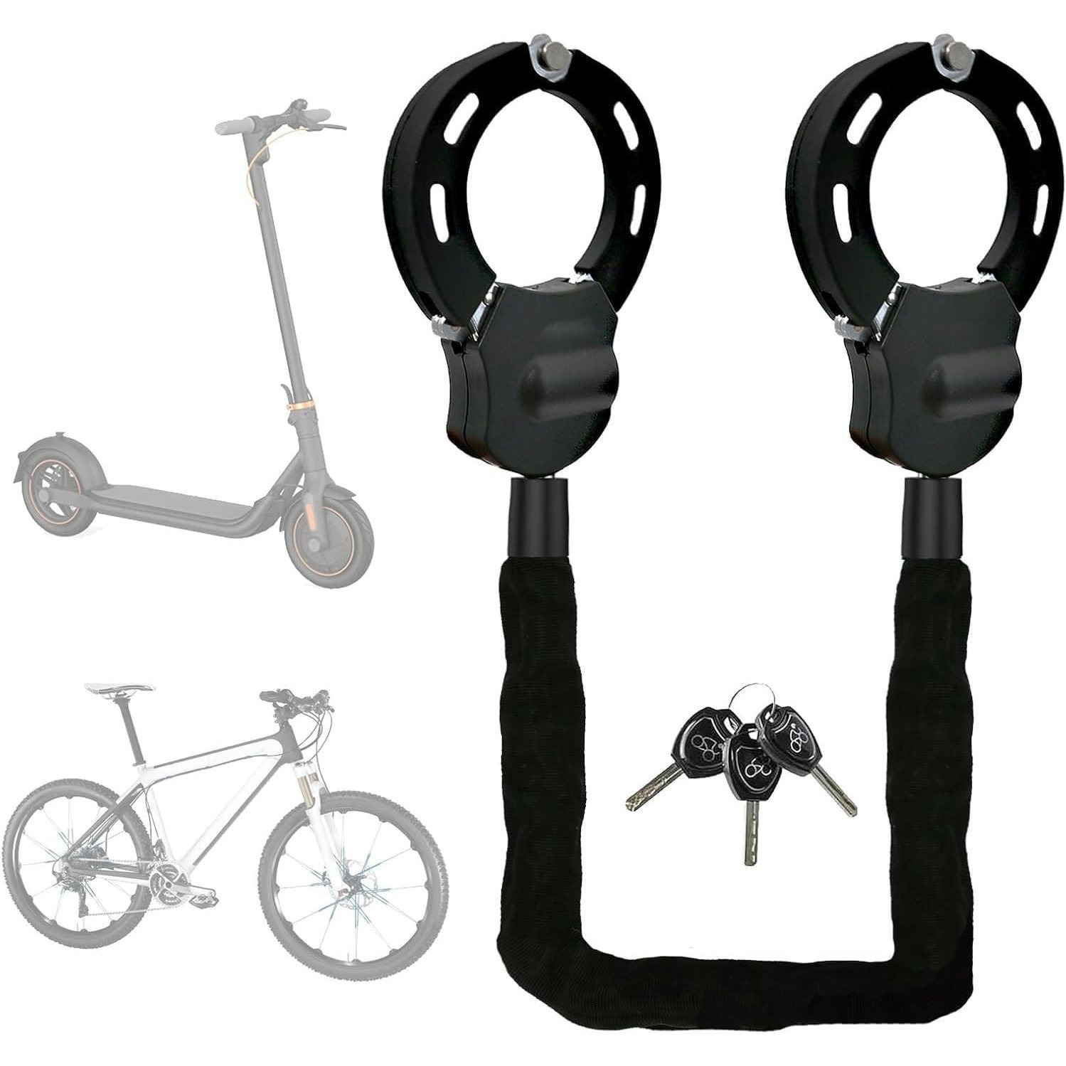 TEMU Electric scooter lock, E Scooter Schloss, schloss für e scooter, Handschellenschloss handschellenschloss,Fahrradschloss, für den E Scooter,