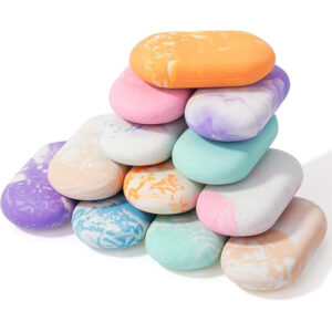 TEMU Erasers, Set Of 12, Marble Pencil Erasers, Erasers For Pencils