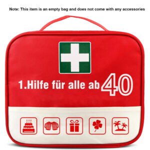 TEMU First Aid Kit Empty Bag with Cross Symbol - Durable Emergency Pouch, Portable Hand-Washable First Aid Organizer with Zipper Closure, Supply