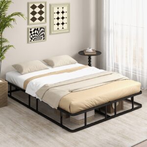 TEMU Goflame King Size Bed Frame Metal Mattress Foundation Platform Bed Frame Slat Support