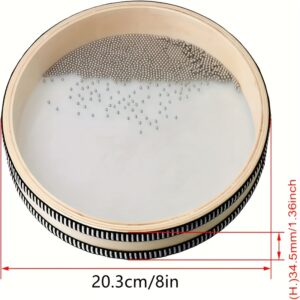 TEMU Handheld Meditation Boom Drum - Soothing , Natural Percussion Instrument For Concert Performances, Meditation, And Yoga, Portable Design With