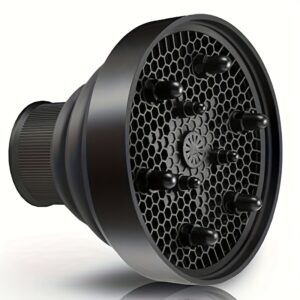 TEMU Kompakt dyse, sammenleggbar reisekrøll diffuser tilbehør, bærbar hårføner diffuser, profesjonell kvalitet hjemme hårføner diffuser