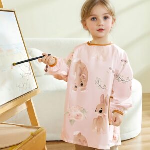 TEMU Painting Apron Designed For Preschoolers, Featuring A Reverse Cover For Meals And Artistic Activities