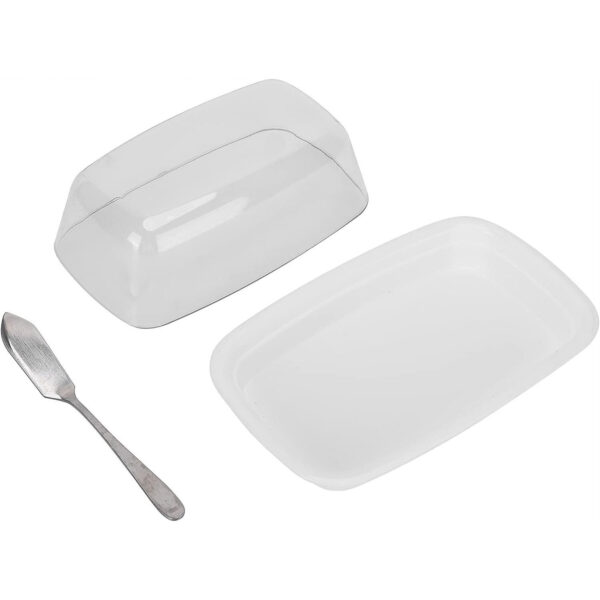 TEMU Plastic Butter Dish With Butter Knife – Butter Storage Container, Kitchen Butter Dish With Lid, Easy Spreading, Kitchen Accessories, Practical