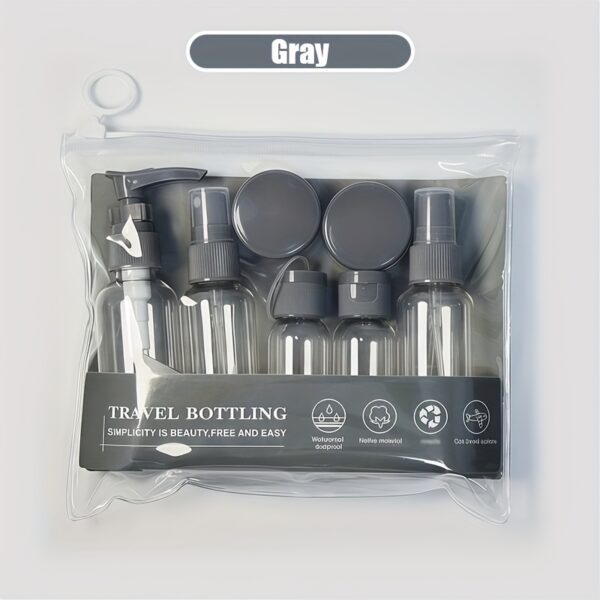 TEMU Portable Travel 9pcs Set Travel Dispensing Bottles Pump Bottles Lotion Bottles Spray Bottles Flip Bottles Bottles