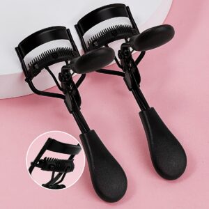 TEMU Set Of 2 Professional Eyelash Curlers With Comb, Including 2 Convenient Eyelash Curlers, A Magical Tool For Curling Eyelashes, Gently For