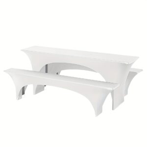 TEMU Set Of 3 Beer Table Covers, Beer Tent Set, Stretch Covers For Beer Table And Bench Sets, Beer Bench Covers, Spandex Beer Tent Set For Banquet,