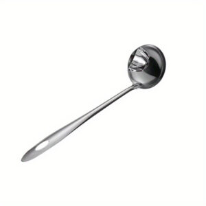 TEMU Stainless Steel Oil-soup Separating Ladle, Oil Filtering Ladle, Household Soup Ladle With Oil Separator, Oil Removing Ladle For Hot Pot And
