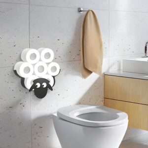 TEMU Toilet Paper Organiser Universal Toilet Paper Holder Toilet Paper Holder Wall Mounted Toilet Paper Holder Creative Animal Shape Organiser Metal