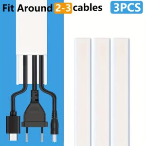 TEMU Tv Cable Hider, 47in Cable Cover, Medium Cable Hider, Cable Cover For About 2-3 Cables, Cable Slot Cable Hider, Cable Hider, Cable Cover