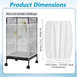 TEMU Universal Bird Cage Cover - Adjustable Mesh Net Seed Catcher & For Parrot Parakeet Cockatiel Cages (white), Bird Cage, Bird Cage Additions, Bird