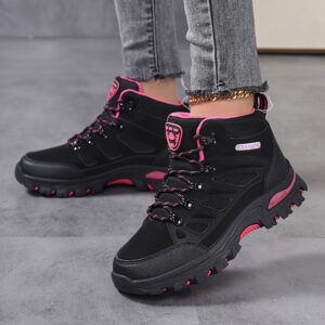 TEMU Women's Outdoor Hiking Boots, Short Hiking Boots, Solid-colored Thick-soled For Hiking, Casual Wear, Hiking Boots, Hiking Shoes