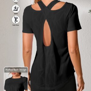 TEMU Women's Workout Casual Jacquard Yoga Clothes, Outdoor Professional Running Loose Sports Out Beautiful Back Fitness Clothes, Women' Loose