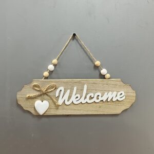 TEMU Wooden Door Sign Welcome Hanging Plaque