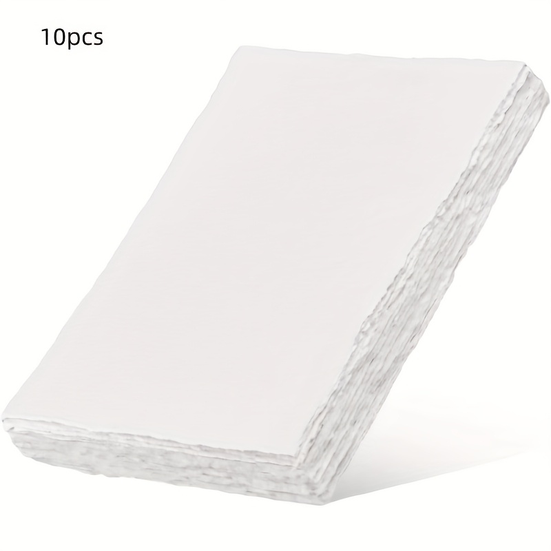 TEMU 10pcs Vintage Drawing Paper, Watercolor Paper, Watercolor Paper, Blank Tearable Paper, Medium Rough Texture Art Thickened Watercolor Paper, For