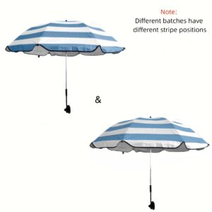TEMU 1pc Adult Beach Chair Umbrella With Universal Clamp Adjustable 360° Portable Golf Umbrella For Chair Fixture Umbrella Chair Backrest Parasol For