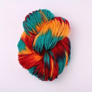 TEMU 1roll Dyed Yarn Thick Mixed Color Acrylic Knitting Yarn Crochet Knitting Sweater