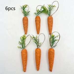 TEMU 6 Easter Radishes | Suitable For Easter Home Store Hanging Ornaments, Multifunctional Small Tabletop Ornaments, Free Combination, Holiday Party