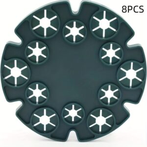 TEMU 8pcs Green Plastic Plant Support Frame With Multiple Rings, Suitable For Vertical Climbing Plants, Peas, Beans, Tomatoes, And