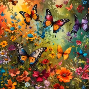 TEMU Jozysh, 1pc, 40x40cm/15.7x15.7inch, Diy Cross Stitch Kit, In Flower, Patterned Printed Cross Stitch Kit, Random Thread Board Cross Stitch