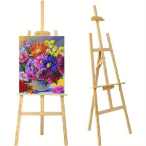 TEMU Large Easels, Easel, Studio Easel, Pine Easel, Standing Easel