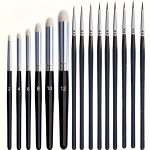 TEMU Miniature Paint Brushes Drybrush Micro Detail Paint Brush Set, Small Fine Detail Brushes Watercolors & Paint By Number, , Figurine, 40k