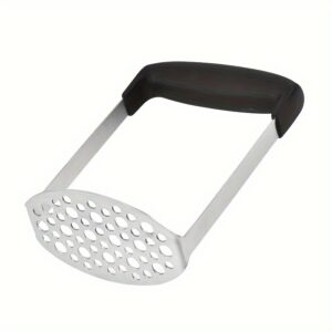 TEMU Multi-functional Vegetable Masher, Stainless Steel, Potato Masher, Easy To Clean, Suitable For Potatoes, Sweet Potatoes, Avocados, And Beans