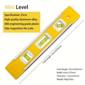 TEMU Small Magnetic Leveling Spirit Level Renovation, Solid Anti-drop Aluminum Alloy Small Bubble Level