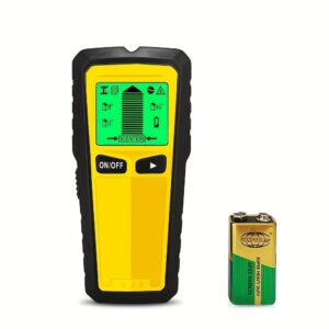 TEMU Stud Finder Wall Stud Detector Wood Sensor Beam Finder 5in 1 Electric Multifunctional Wall Scanner With Digital Lcd Display & Sound Warning For