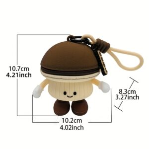 TEMU Vegetable Series Silicone Cartoon Mini Coin Purses With Eggplant And Carrot Designs