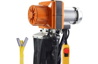 VEVOR Electric Chain Hoist, 2200 lbs/1 ton Capacity, 10 ft Lifting Height, 10 ft/min Speed, 120V, Single Phase Overhead Crane with G100 Chain, 10 ft W