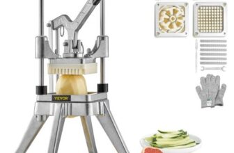 VEVOR Commercial Chopper with 4 Replacement Blades Commercial Vegetable Chopper Stainless Steel French Fry Cutter Potato Dicer & Slicer Commercial Veg