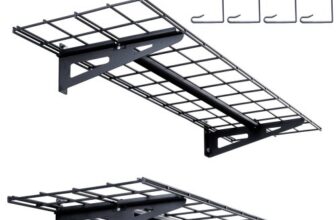 VEVOR Garage Storage Shelving, 2 Pack, 4 x 1 ft Heavy Duty Garage Shelves Wall Mounted, 400 lbs Load Capacity(Total) Garage Storage Rack Floating Shel