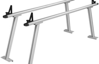 VEVOR Truck Rack, 800 lbs Capacity, 71″x32″ Aluminum Ladder Rack for Truck with 8 Non-Drilling C-clamps, Heavy Duty Truck Bed Rack Two-Bar Set for Kay