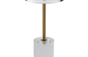 VEVOR Clear Acrylic End Table, Acrylic Side Table with a Solid Base, 11.9 x 11.9 inch Round Tabletop, 21.4 inch High, for Coffee, Drink, Food, Snack u