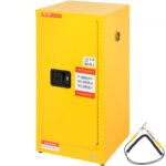 VEVOR Flammable Safety Cabinet, 16 Gal, Cold-Rolled Steel Flammable Liquid Storage Cabinet, 18.1 x 18.1 x 35.4 in Explosion Proof with 2 Adjustable Sh