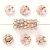 100 Pcs Stainless Steel Rhinestone Rondelle Spacer Beads, Wave Edge Design, Assorted Colors, For Diy Jewelry, Bracelets, Pendants & Craft Making