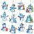 12-pack Diy Christmas Diamond Painting Keychain Kits, Acrylic Double-sided Snowman Key Rings, Arts And Crafts Supplies For Home Decor And Party Favors