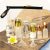 12Pack Premium Glass Travel Size Bottles, Mini Makeup Containers 1.3/0.7/0.3oz TSA Approved Gold Travel Skincare Containers Refillable BPA Free Leak P