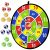 12pcs Sticky Ball Dart Plate Set, Indoor Outdoor Toys, Parent-child , Birthday Gift, Party Game Supplies