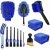 13Pcs Car Wash Cleaning Kit, Car Detailing Kit, Auto Detail Supplies Tools with Wheel Brush Set, Car Detailing Brush Set for Tires, Wheels, Interior,