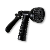 Adjustable Garden Hose Water Nozzle with 7-Spray Patterns – Black 1-Pack