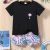 2pcs Baby Boys Coconut Trees And Leaf Print Round Neck T-shirt & Shorts Baby Summer Clothes Sets