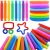 30 Pack Pop Tubes Sensory Toys, Connectable and Extendable Fidget Toys for Stress Relief, Party Favors for Kids, Treasure Box Toys for Classroom Prize