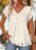 Modlily White Tummy Coverage Short Sleeve V Neck T Shirt – XXL