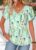 Modlily Green Floral Print Tummy Coverage Short Sleeve T Shirt – XXL