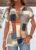 Modlily Multi Color Geometric Print Short Sleeve T Shirt – XL