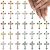 3D Cross Nail Charms for Acrylic Nails, 30pcs Cross Nail Decorations for Nail Art, Gems Diamond Nail Decor, Silver Nail Charm Metal Alloy Crystal Rhin