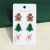 3 Pairs Set Of Simple Christmas Tree Snowman Gingerbread Man Design Stud Earrings Delicate Female Christmas Gift